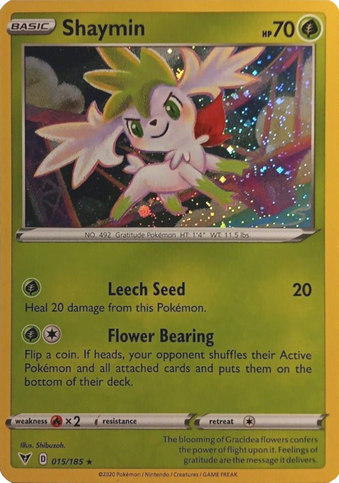 Shaymin (015/185) (Cosmos Holo) [Sword & Shield: Vivid Voltage] | Exor Games Summserside