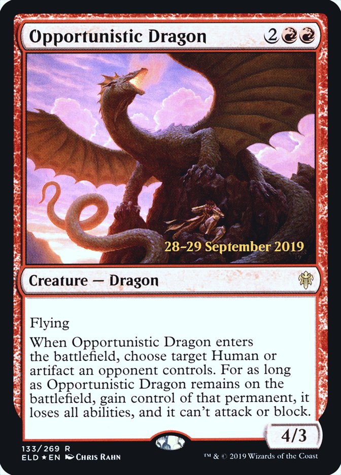 Opportunistic Dragon  [Throne of Eldraine Prerelease Promos] | Exor Games Summserside