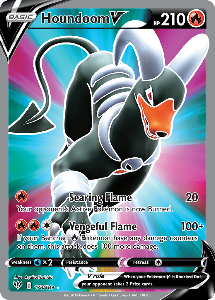 Houndoom V (178/189) [Sword & Shield: Darkness Ablaze] | Exor Games Summserside
