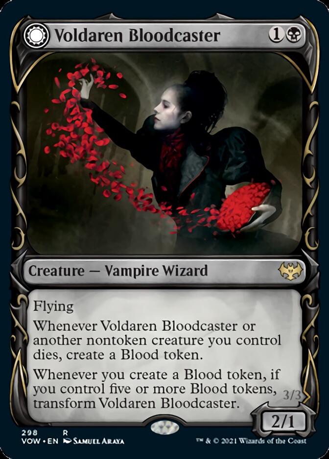 Voldaren Bloodcaster // Bloodbat Summoner (Showcase Fang Frame) [Innistrad: Crimson Vow] | Exor Games Summserside