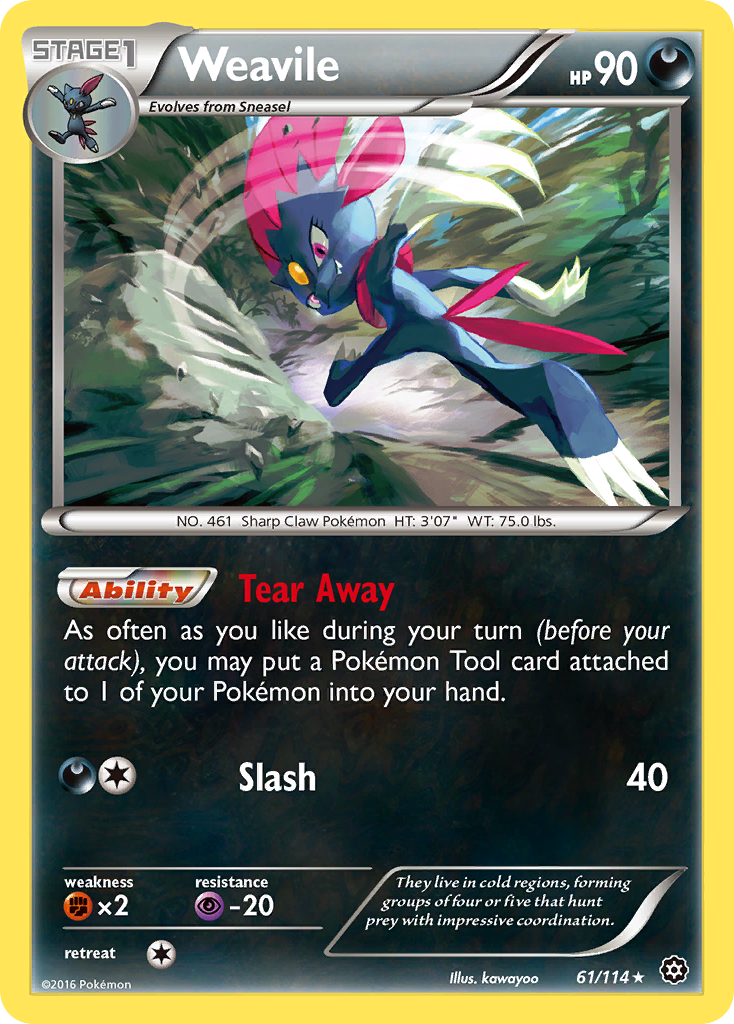 Weavile (61/114) [XY: Steam Siege] | Exor Games Summserside