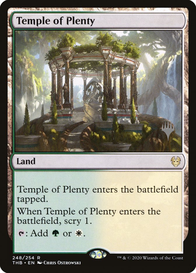 Temple of Plenty (Promo Pack) [Theros Beyond Death Promos] | Exor Games Summserside