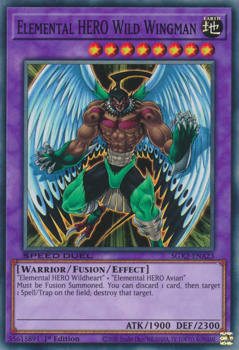 Elemental HERO Wild Wingman [SGX2-ENA23] Common | Exor Games Summserside