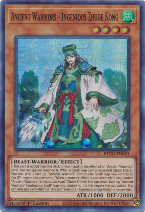 Ancient Warriors - Ingenious Zhuge Kong [ETCO-EN023] Super Rare | Exor Games Summserside