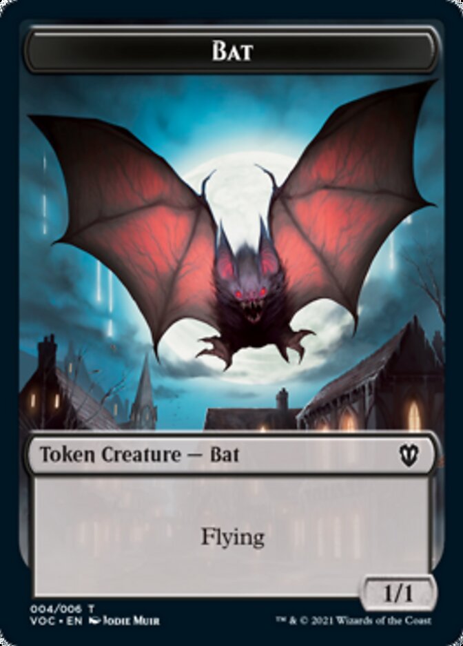 Blood // Bat Double-sided Token [Innistrad: Crimson Vow Commander Tokens] | Exor Games Summserside