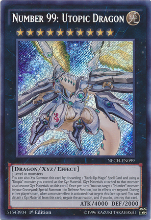 Number 99: Utopic Dragon [NECH-EN099] Secret Rare | Exor Games Summserside