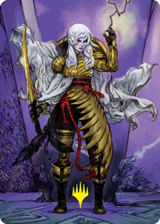 The Wandering Emperor 1 Art Card (Gold-Stamped Signature) [Kamigawa: Neon Dynasty Art Series] | Exor Games Summserside